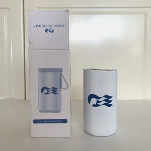 Princess Cruises Cruise Line Logo White 4 in 1 Beverage Holder Bottle Can Cup